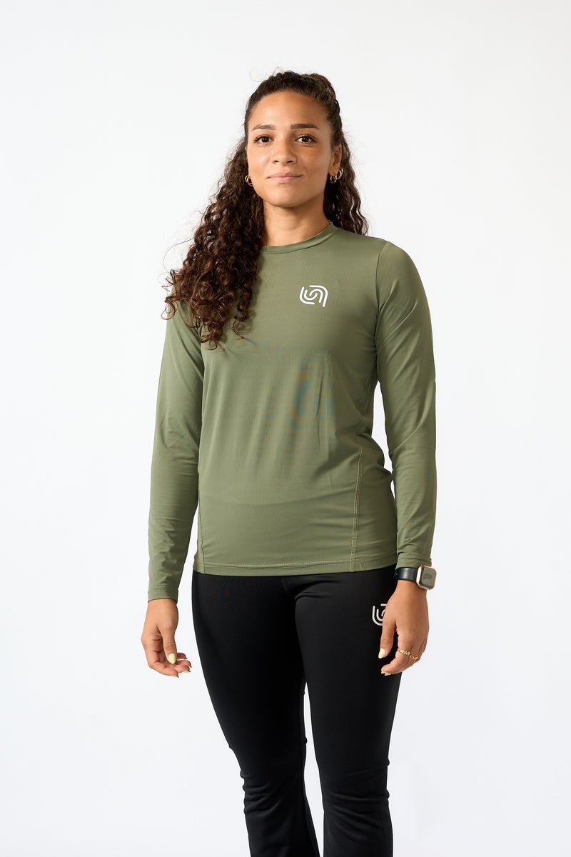 Beyond Women's Olive Long sleeve Training T-shirt - Image 3